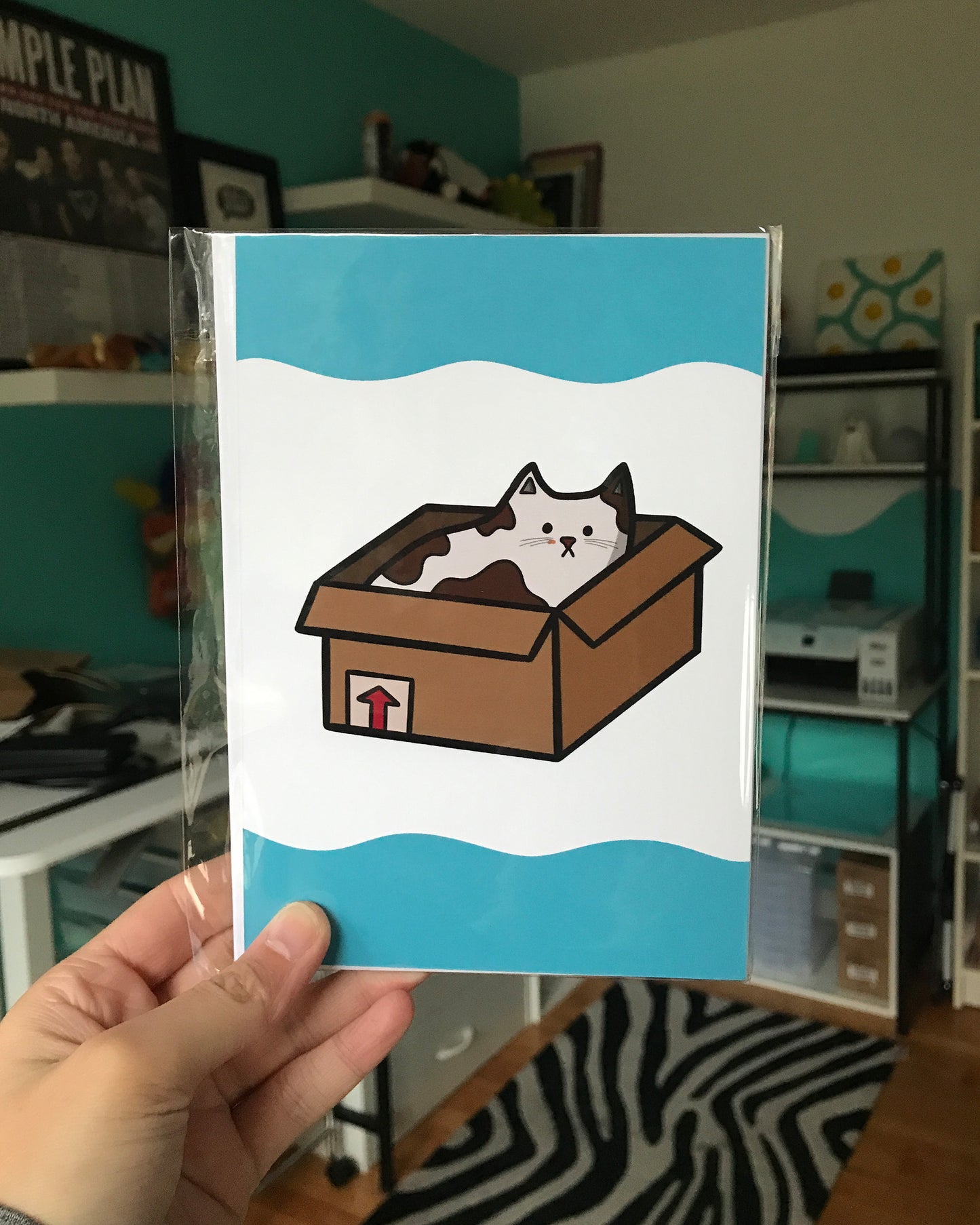 Cat Box 5x7 Print