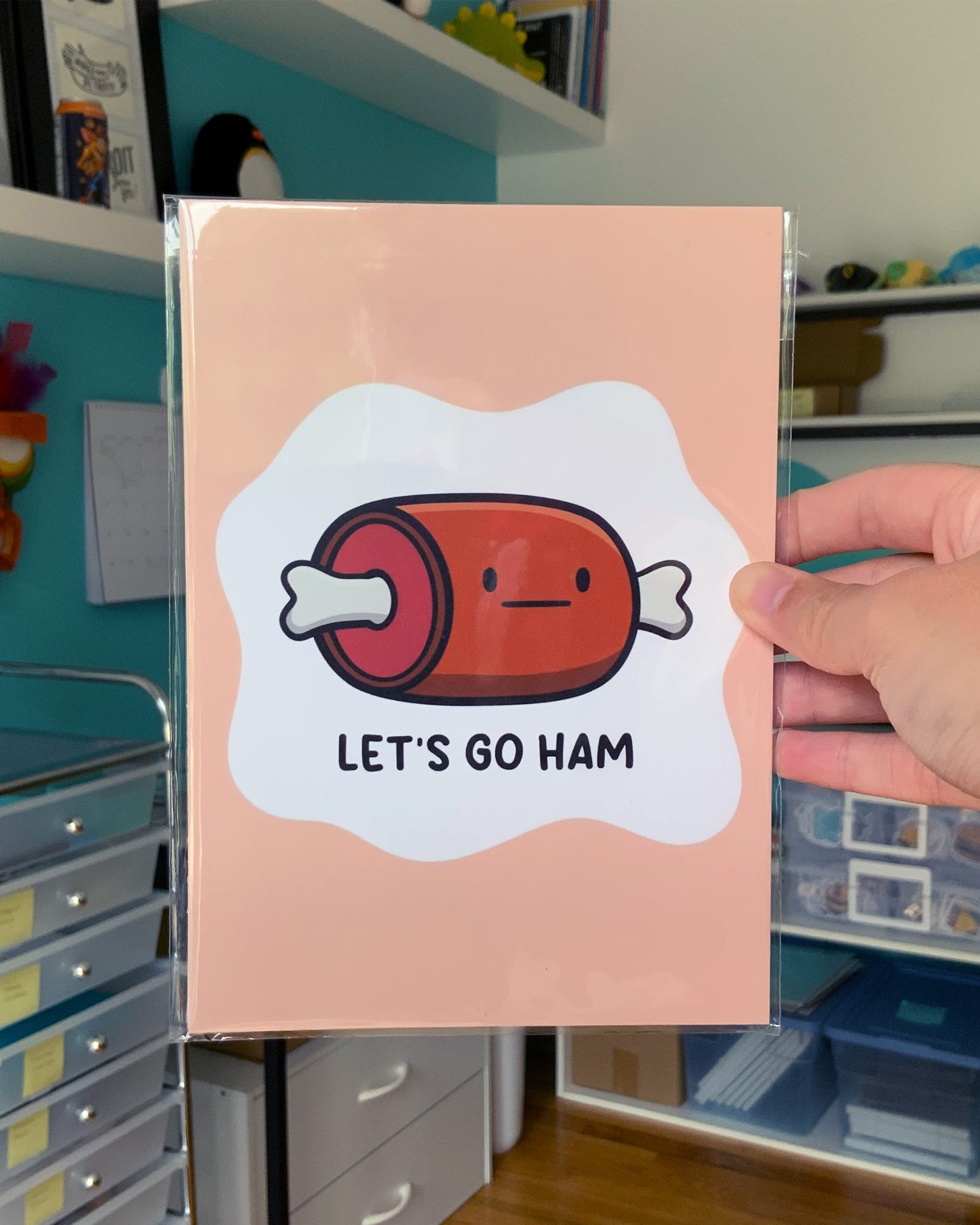 Let's Go Ham Squiggle 5x7 Print