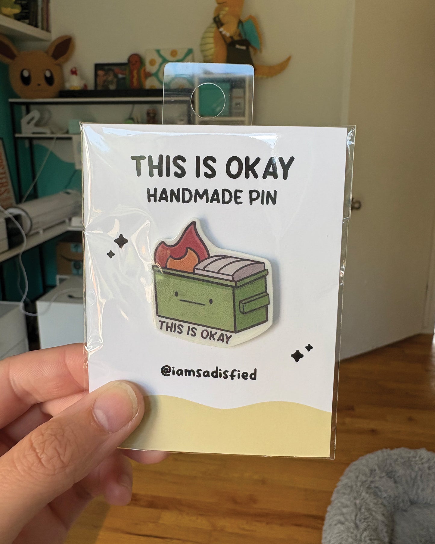 This Is Okay Handmade Pin