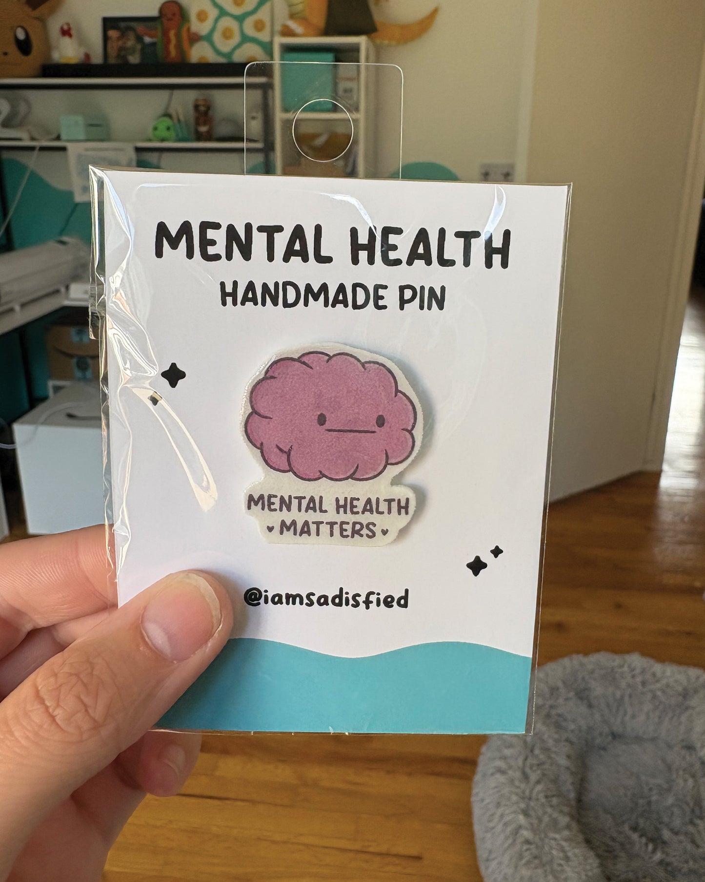 Mental Health Matters Handmade Pin