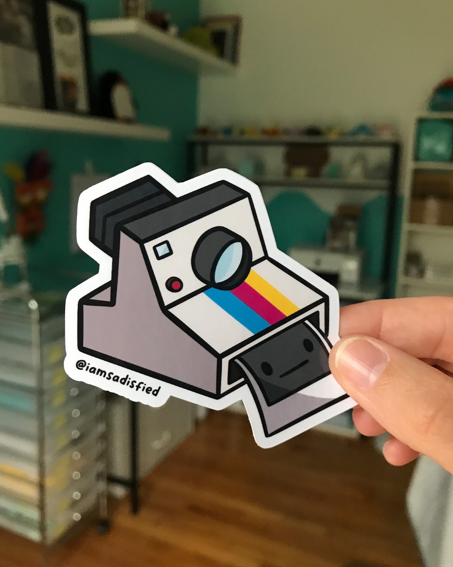Old Polaroid Camera Sticker