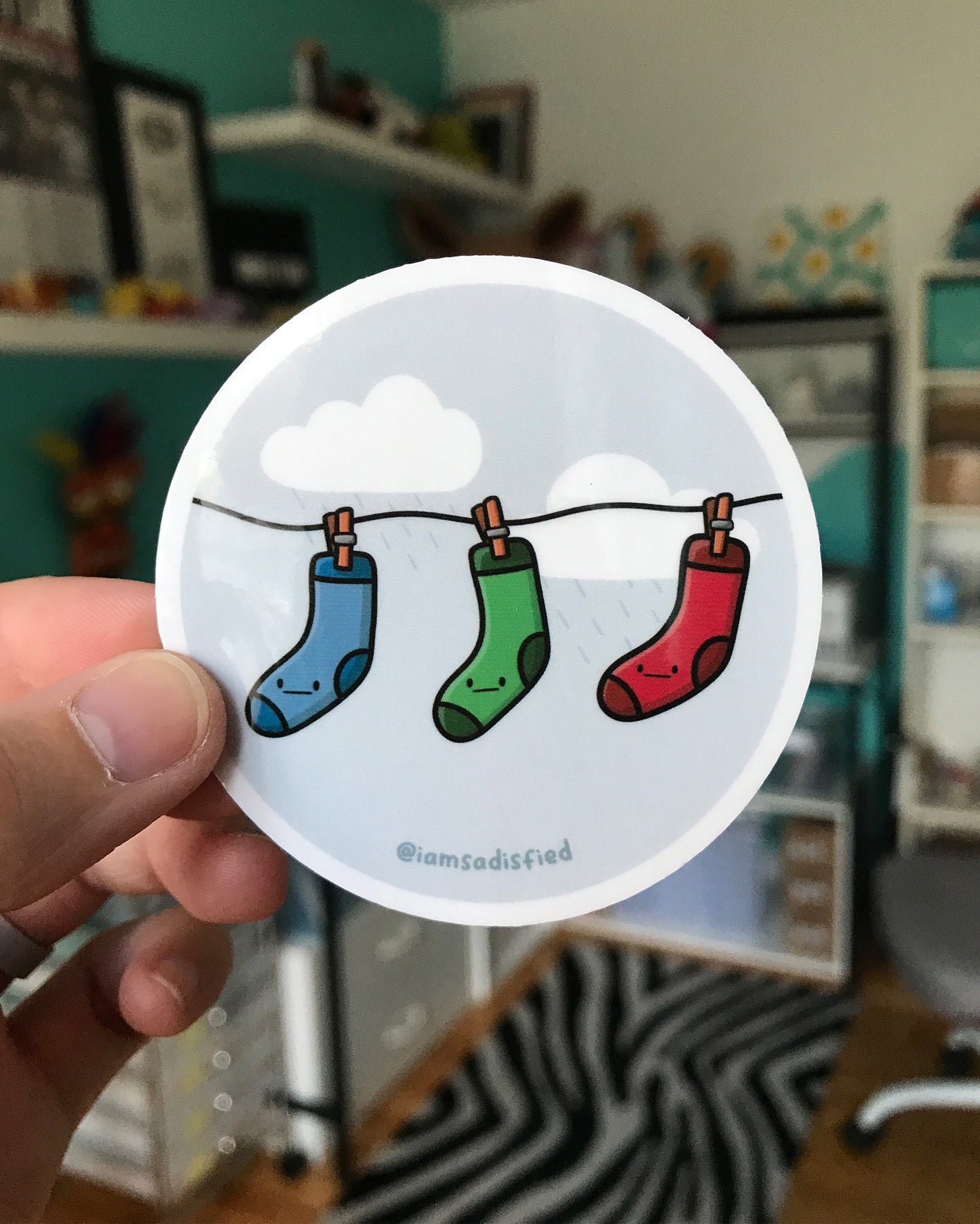 Raining Socks Sticker