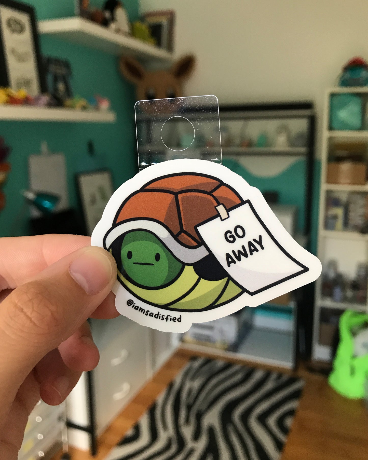 Go Away Turtle Sticker