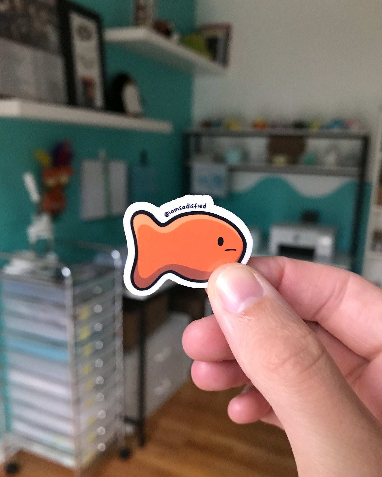 Fish Cheese Cracker Mini Sticker