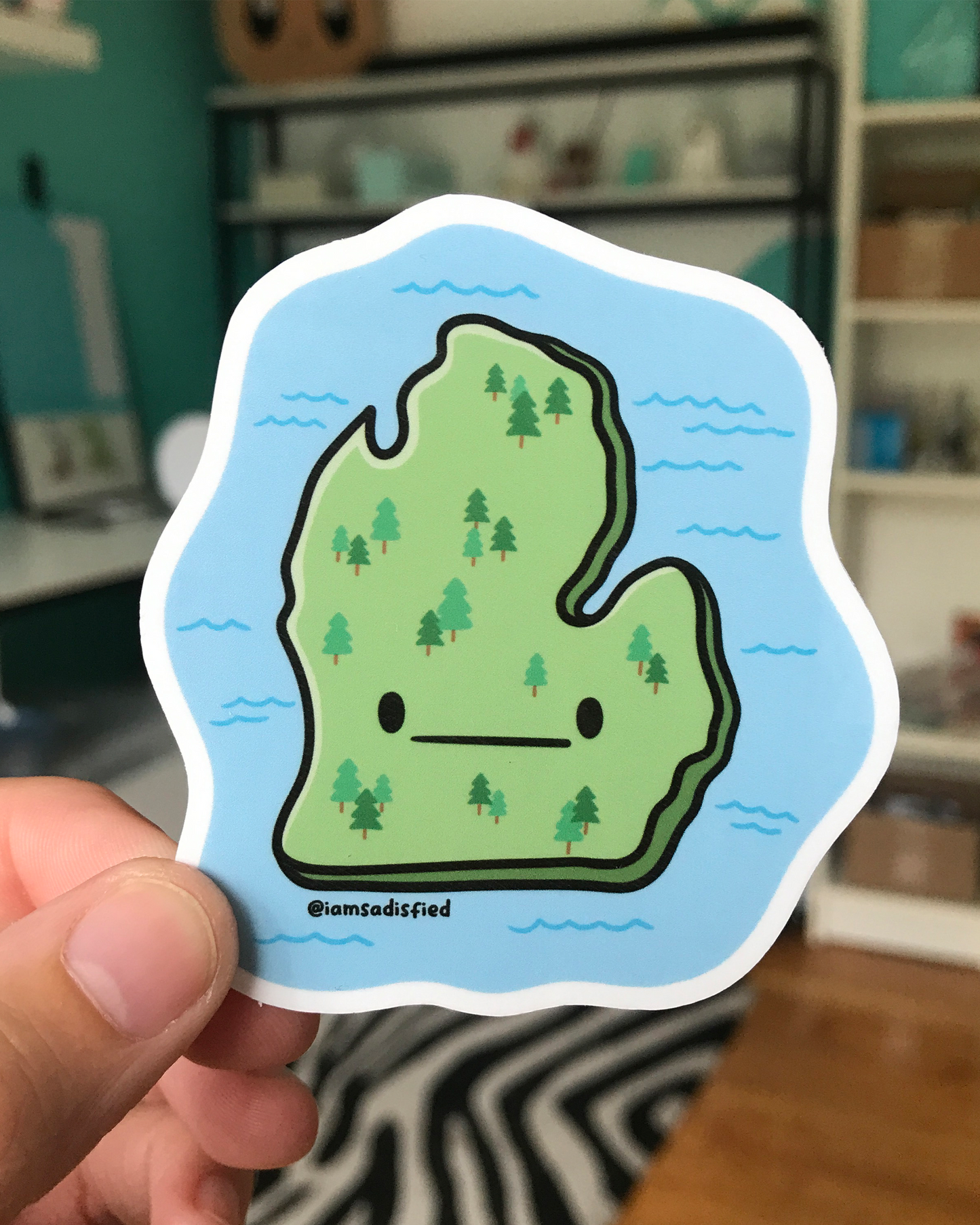Michigan State and Lakes Sticker