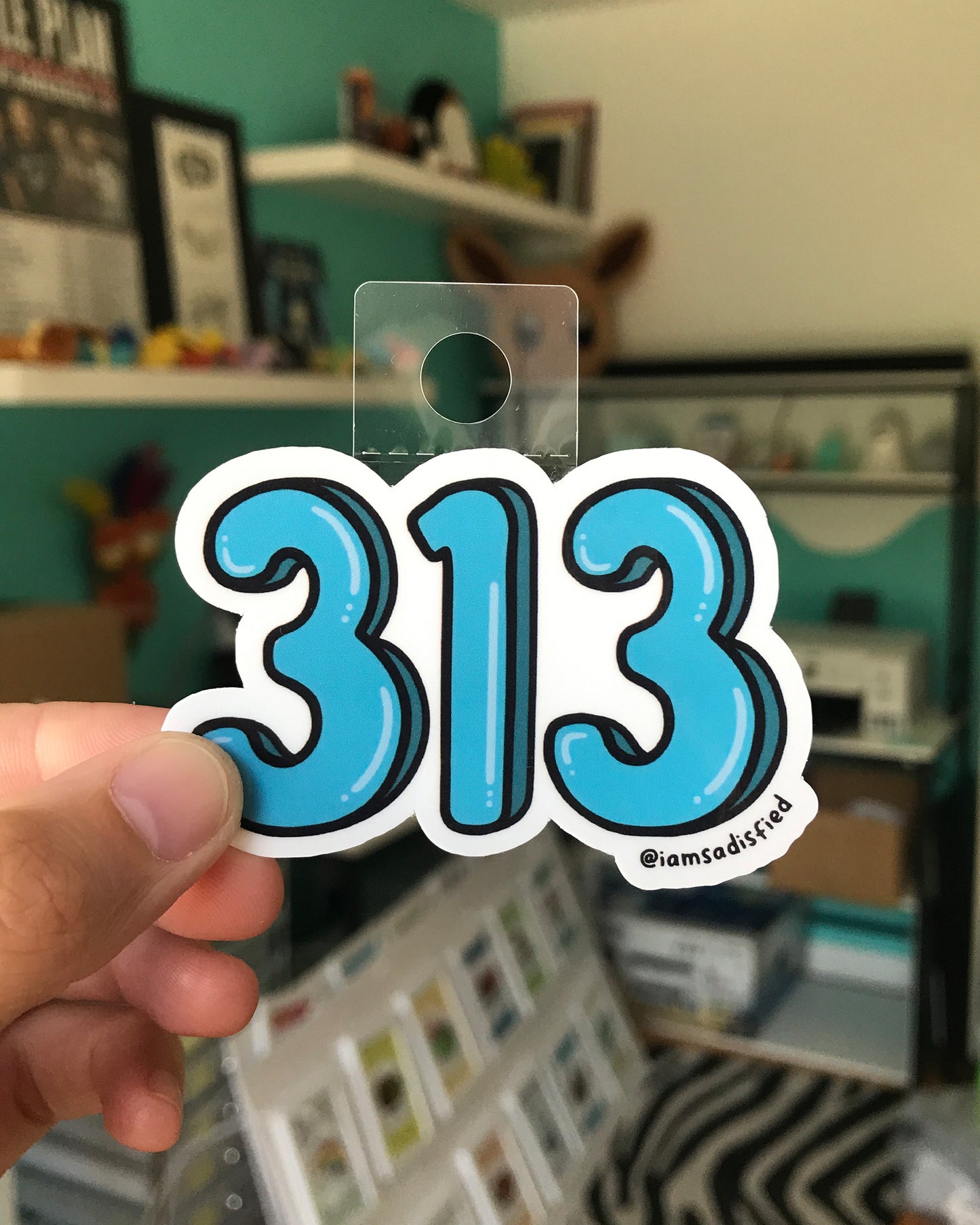 313 Detroit Sticker