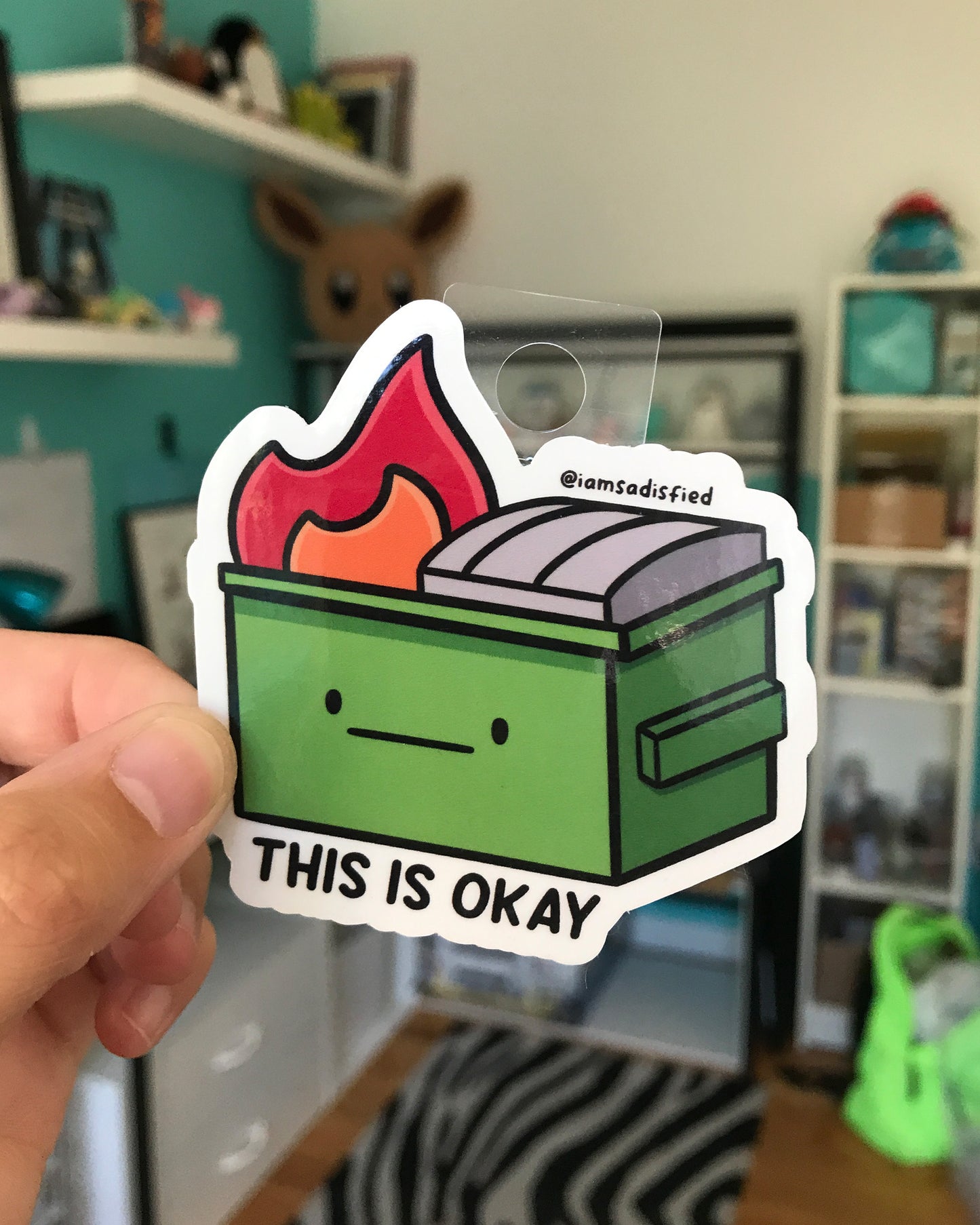 This Is Okay Dumpster Fire Sticker