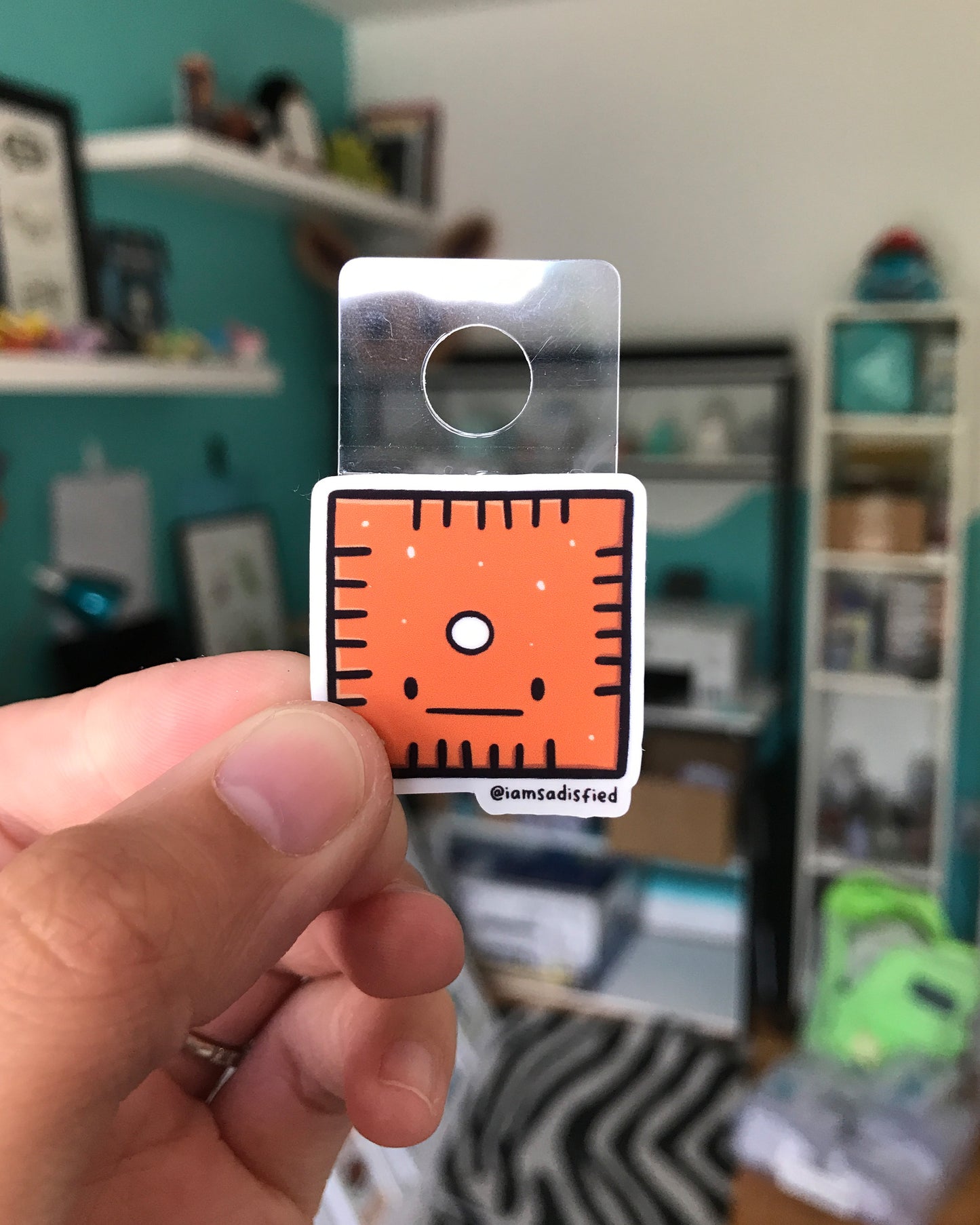 Square Cheese Cracker Mini Sticker