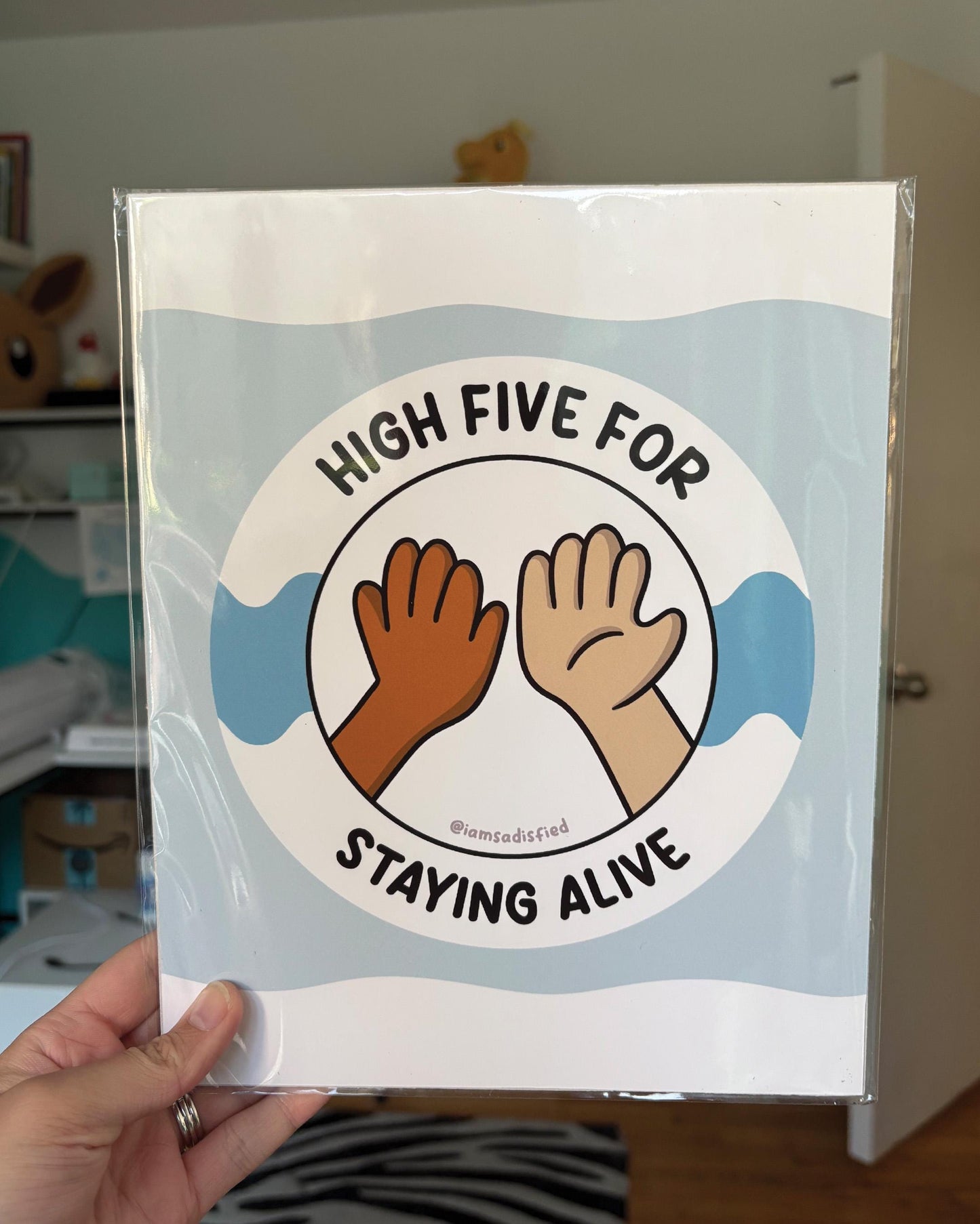 High Five for Staying Alive 8x10 Print