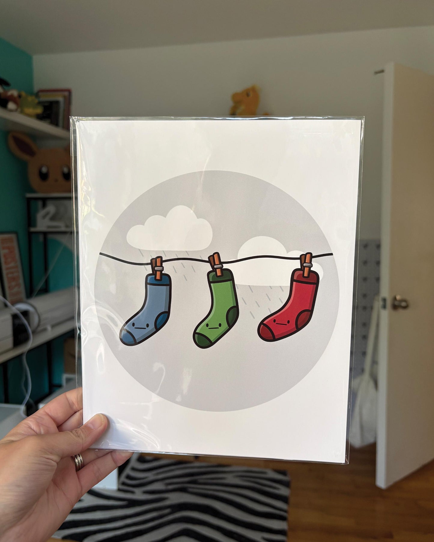 Raining Socks 8x10 Print
