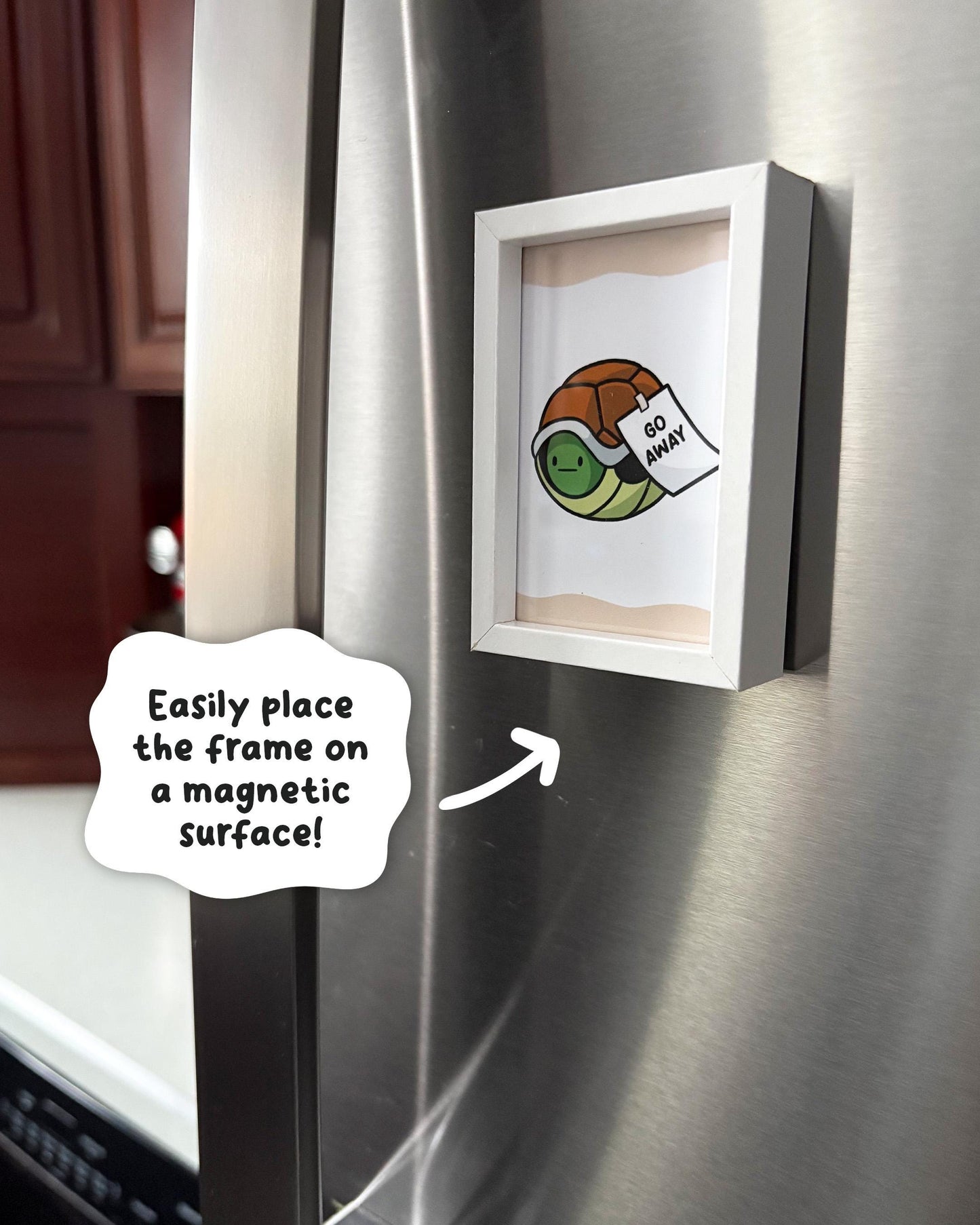 Go Away 2x3 Print with White Magnetic Frame