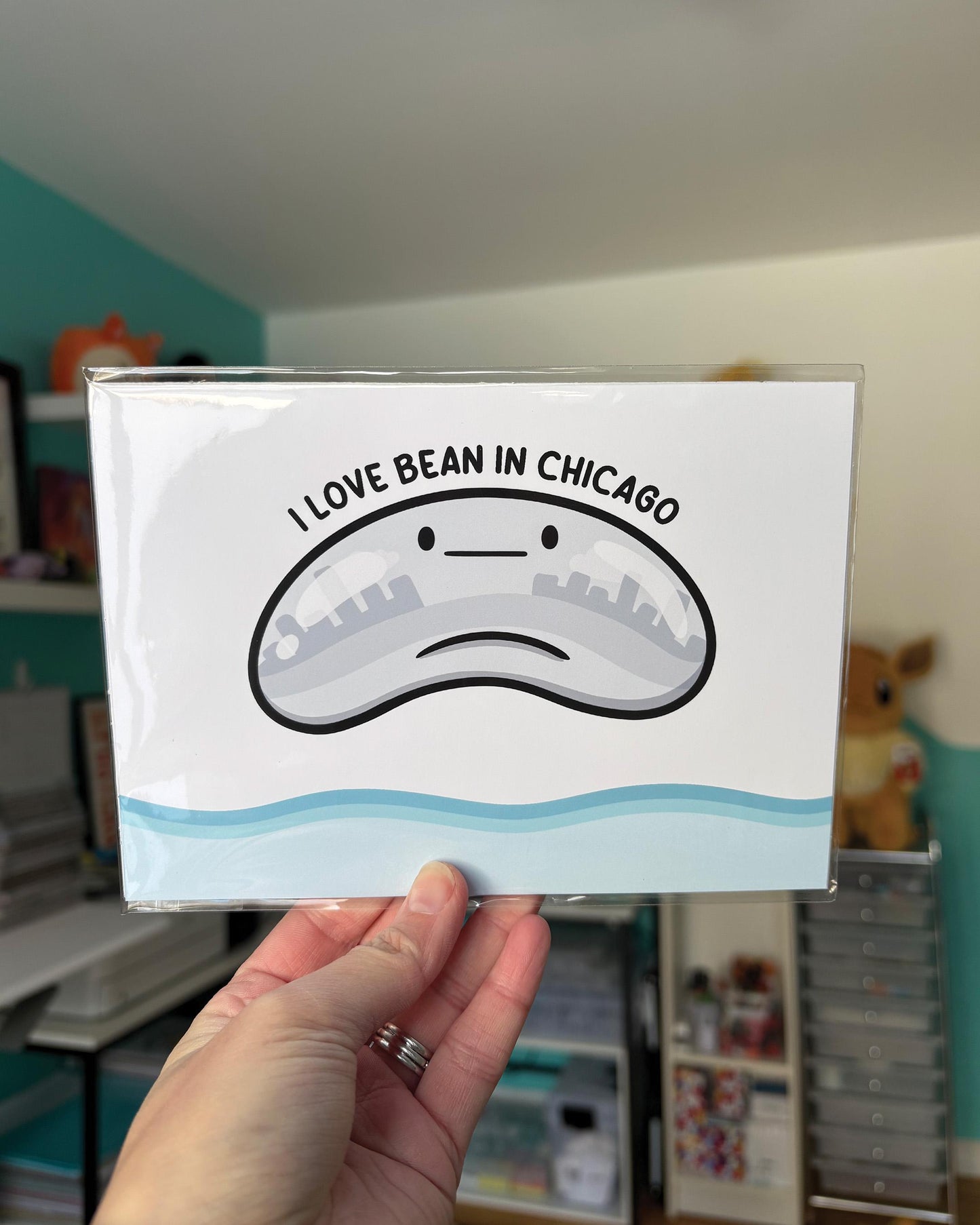 I Love Bean In Chicago 5x7 Print