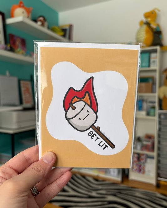 Get Lit Squiggle Greeting Card