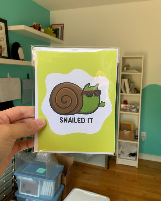 Snailed It Squiggle Greeting Card