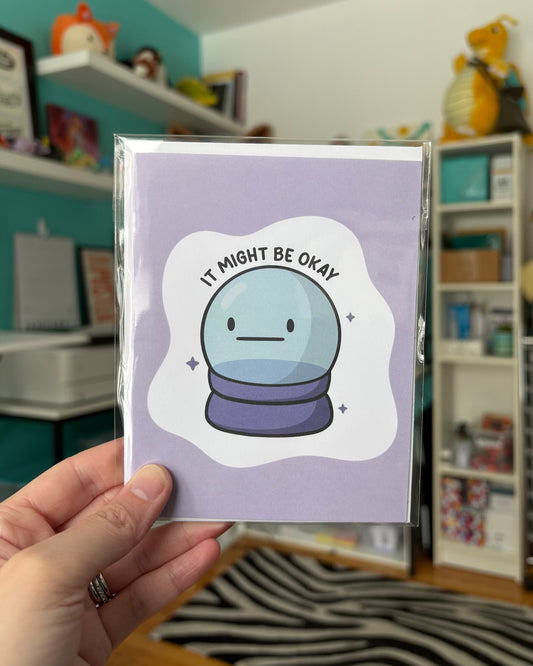 It Might Be Okay Squiggle Greeting Card