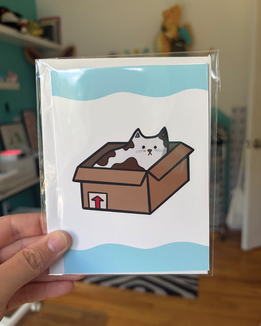 Cat In the Box Greeting Card
