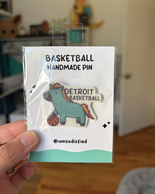 Michigan Basketball Handmade Pin