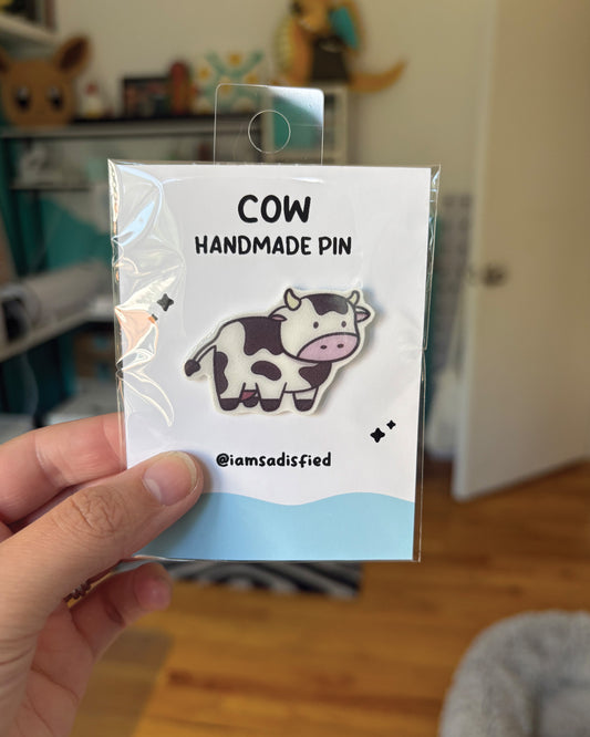 Cow Handmade Pin