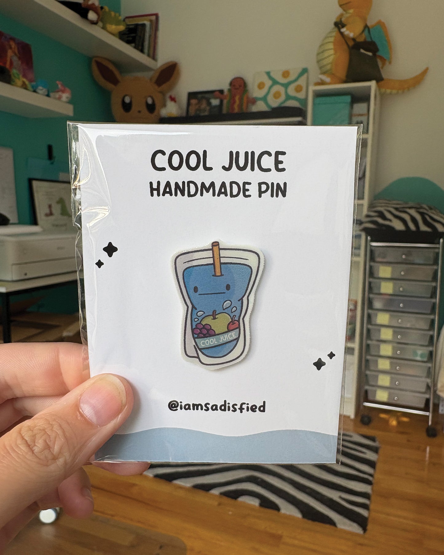 Cool Juice Handmade Pin