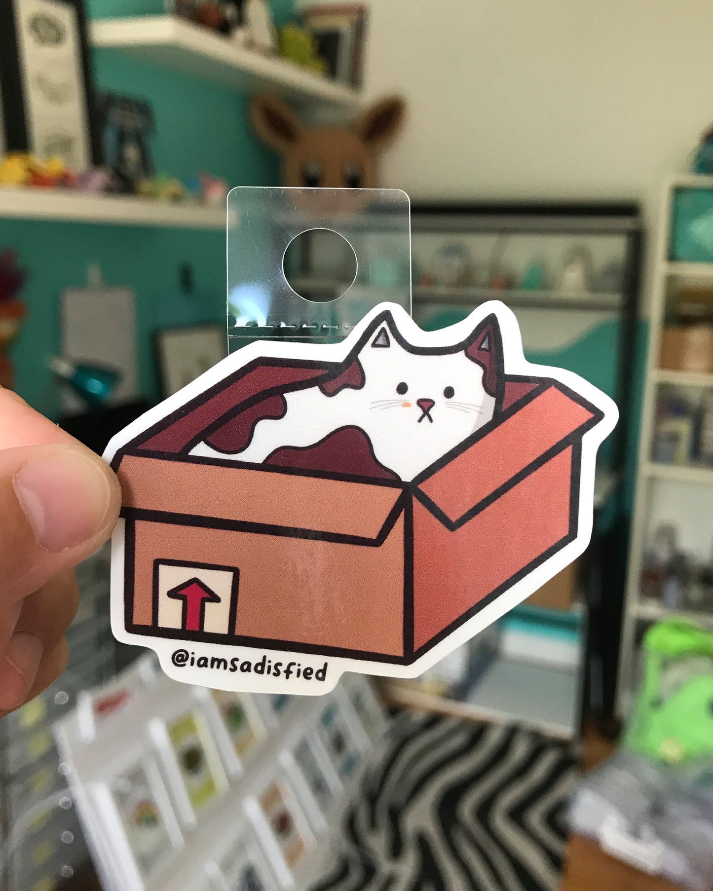 Cat In the Box Sticker