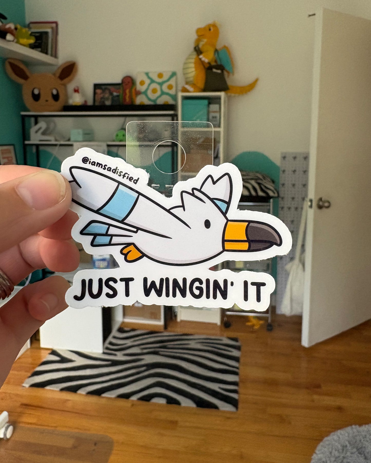 Just Wingin' It Sticker