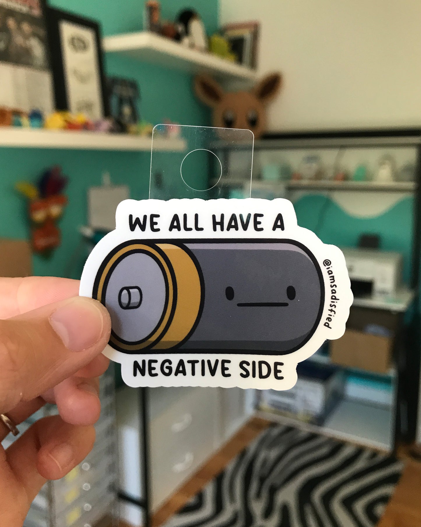 We All Have a Negative Side Battery Sticker
