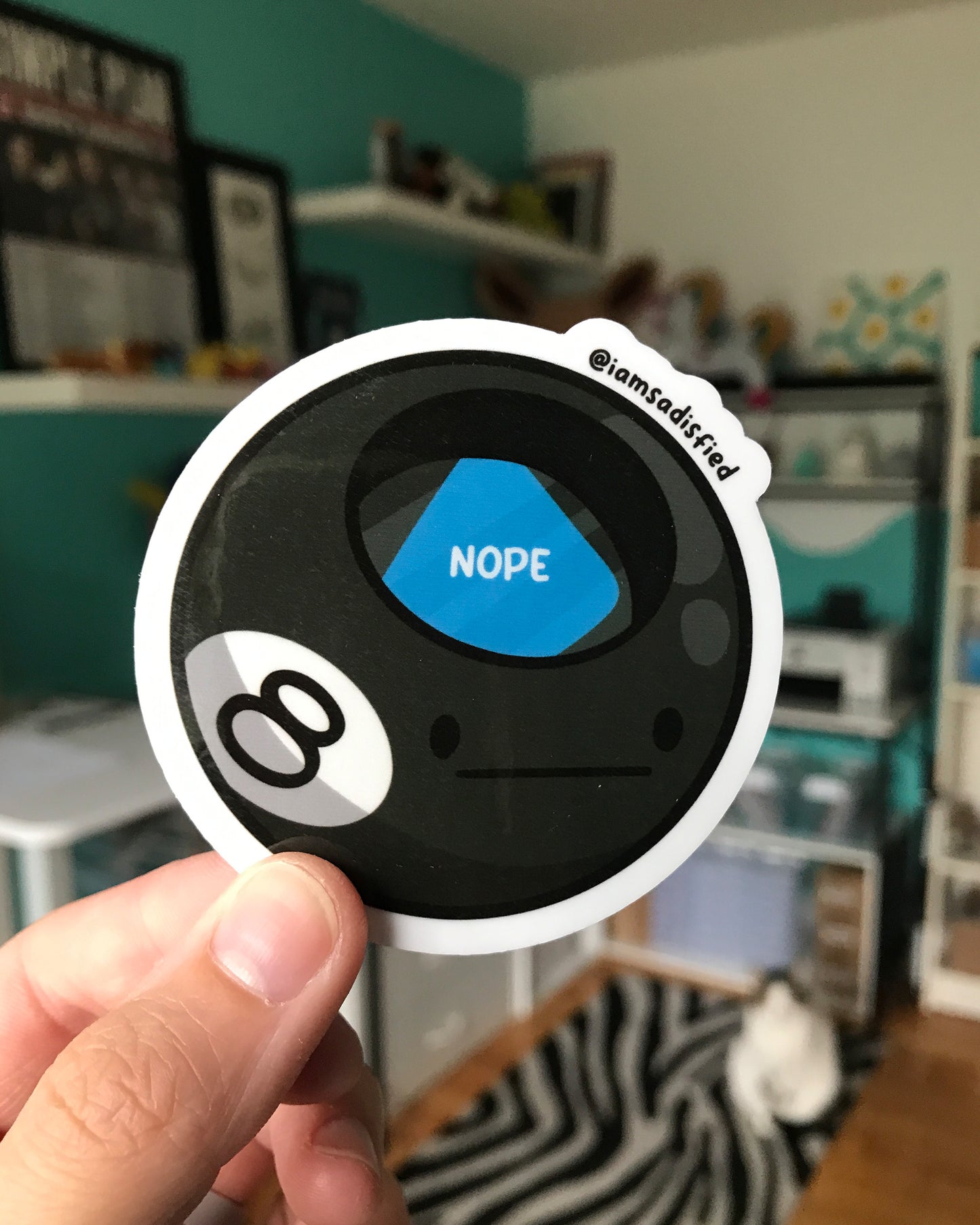 Nope Eight Ball Sticker