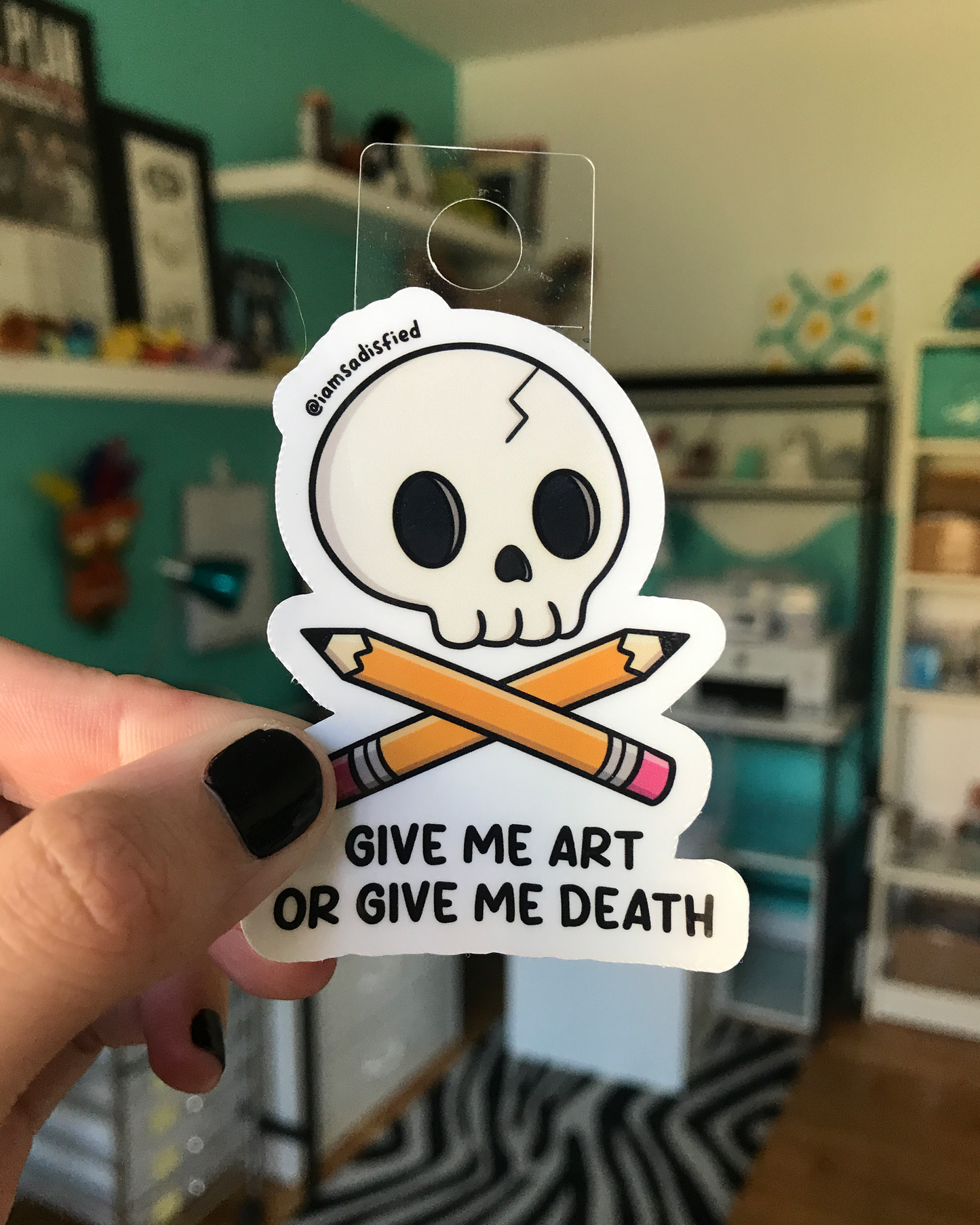 Give Me Art or Give Me Death Sticker