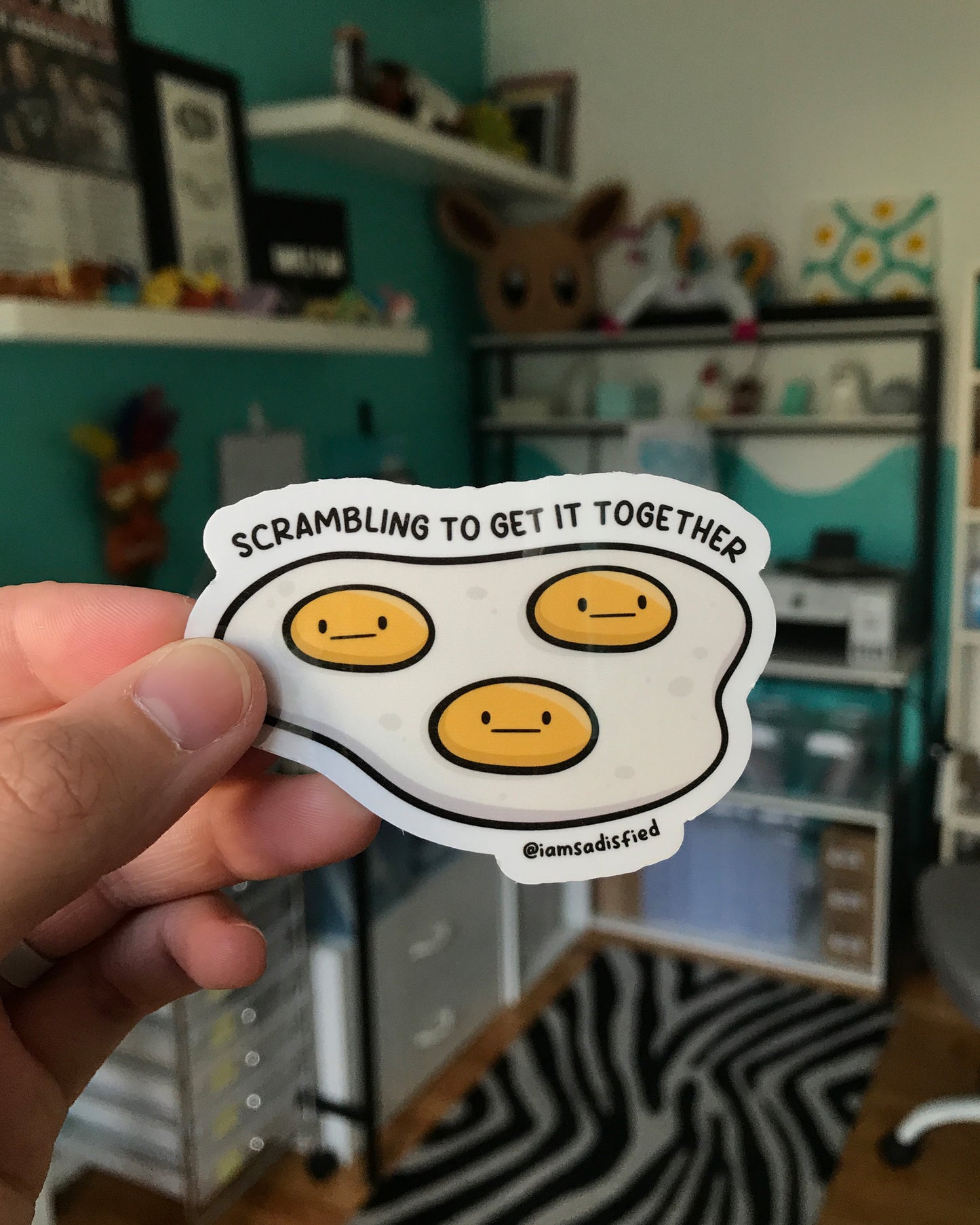 Scrambling to Get It Together Sticker