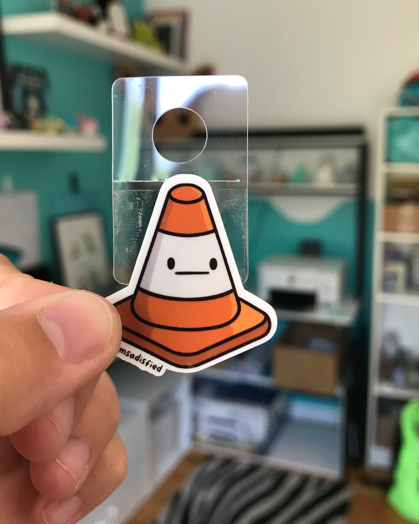 Traffic Cone Mini Sticker