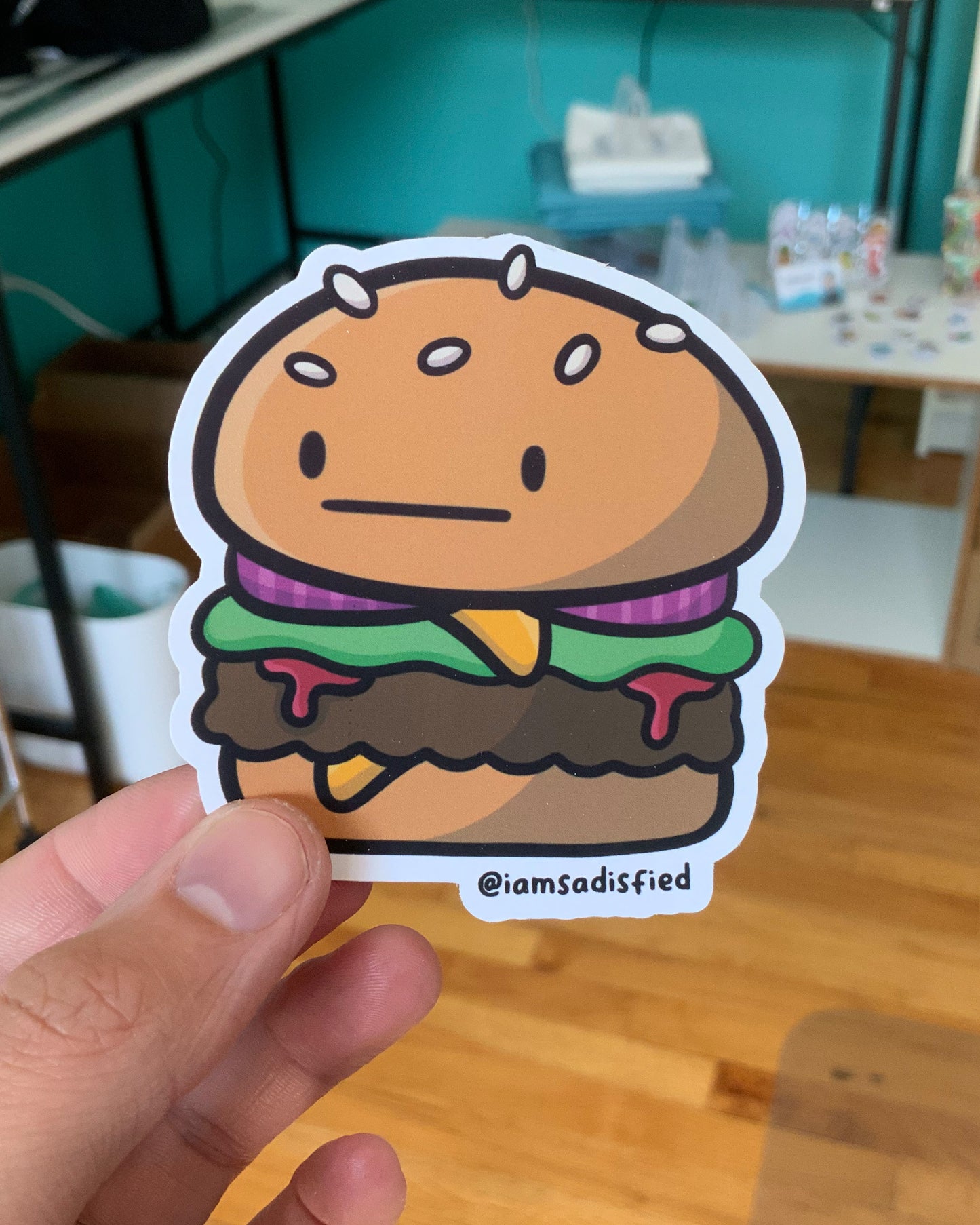 Burger Sticker