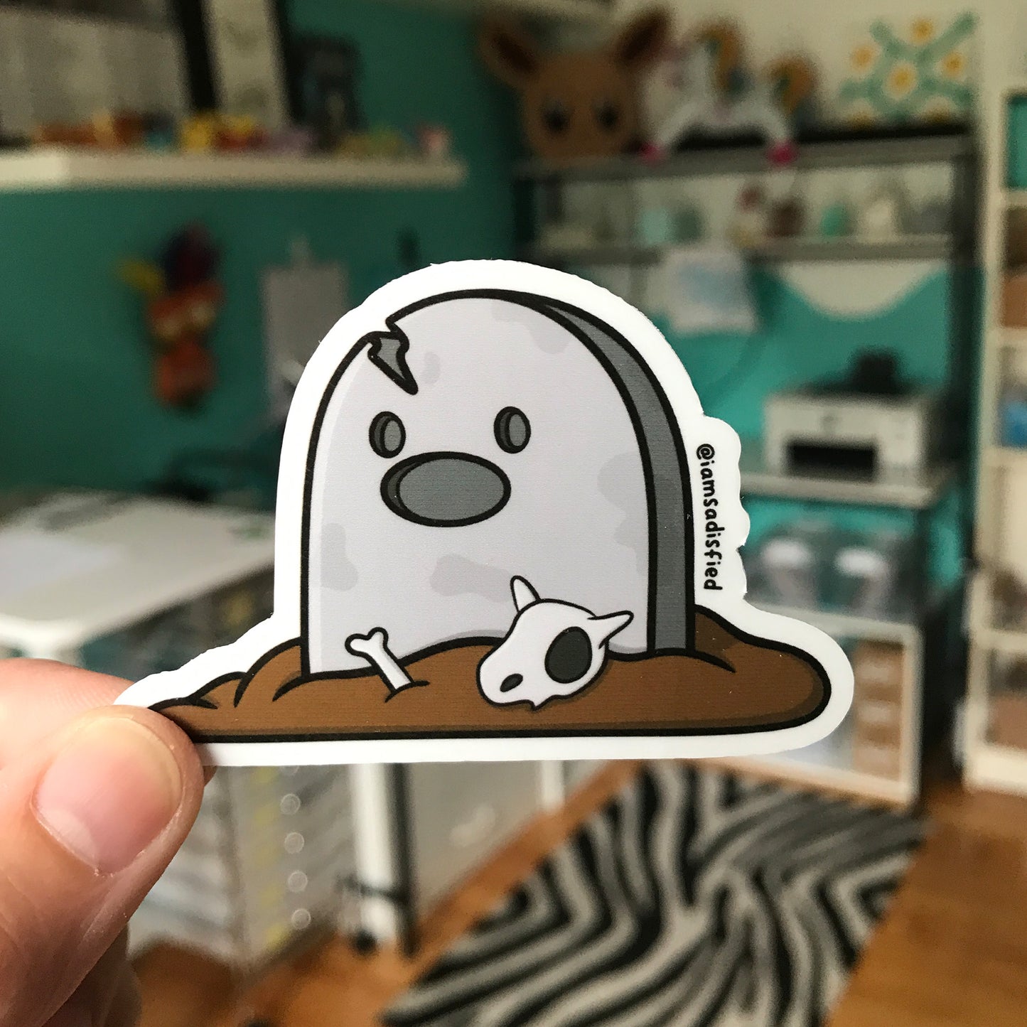 Diglett Gravestone Sticker