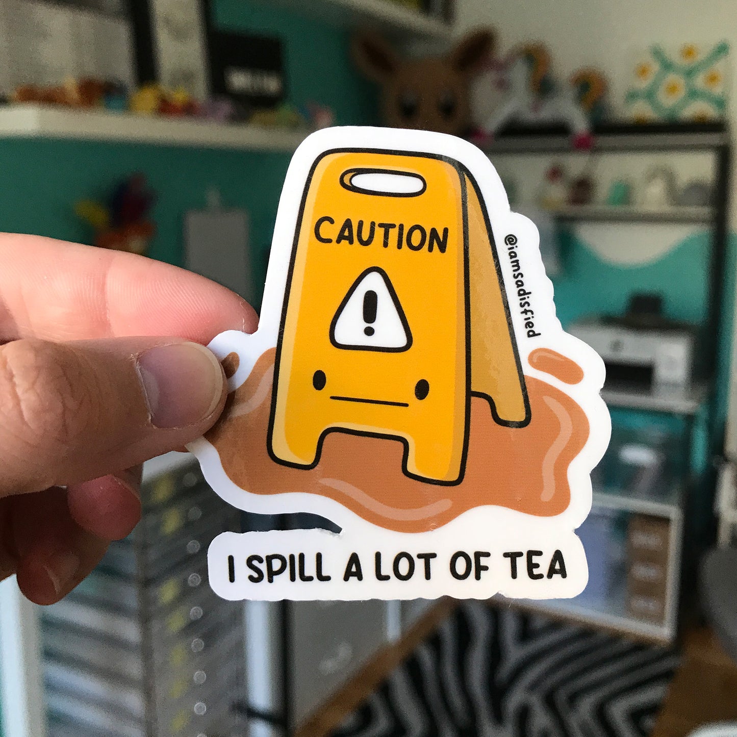 I Spill a Lot of Tea Sticker