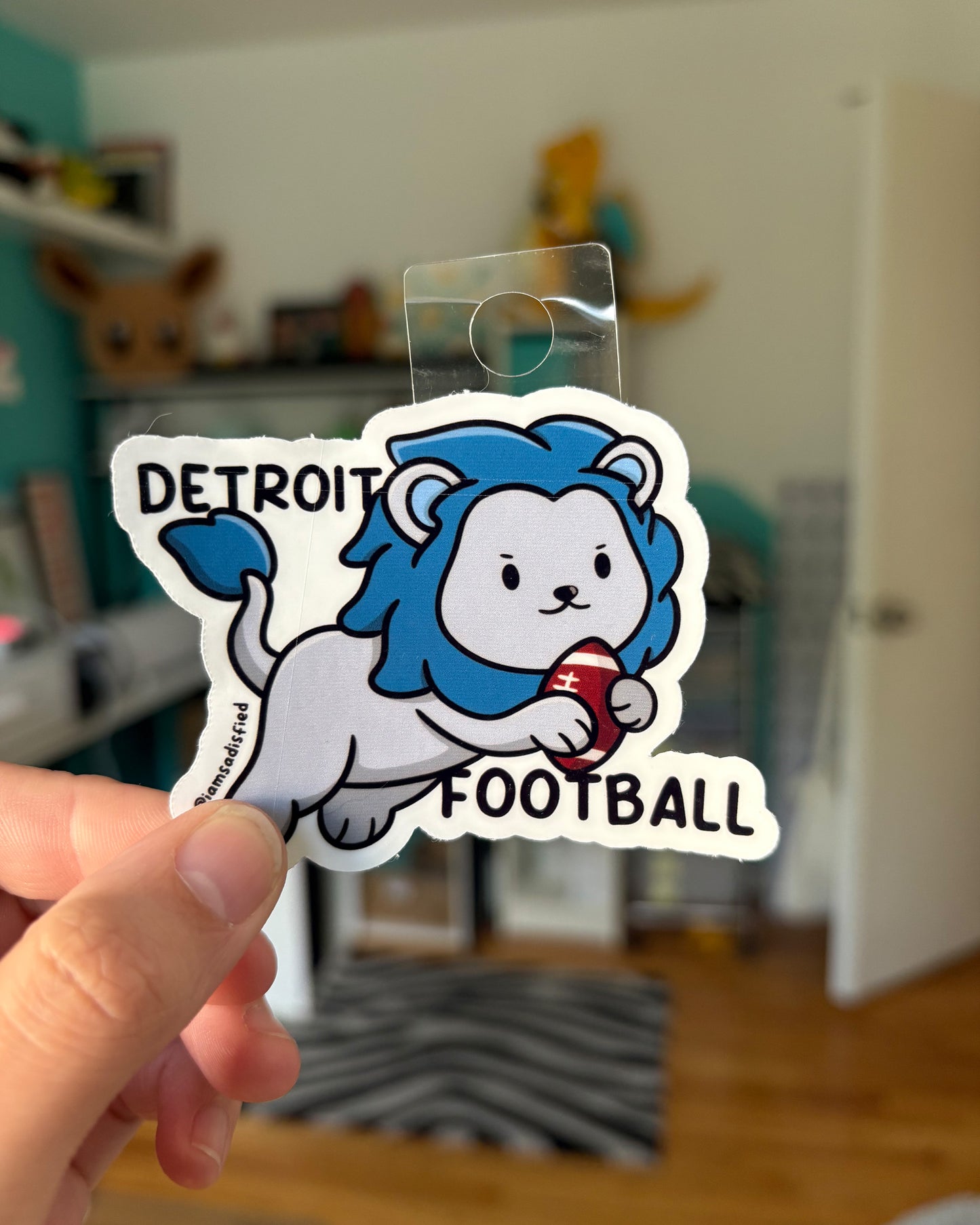 Michigan Football Cute Cat Sticker