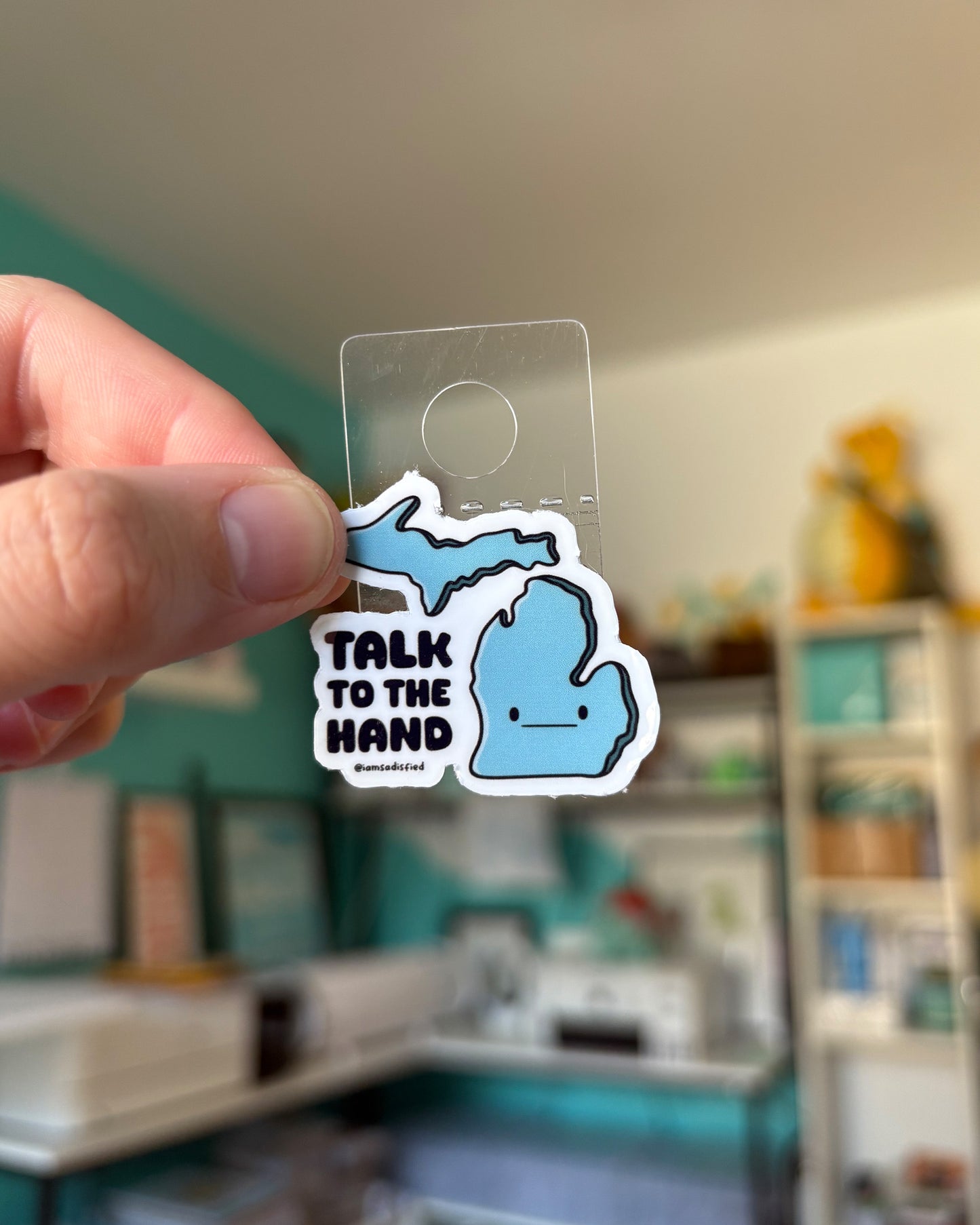 Talk to the Hand Mini Sticker
