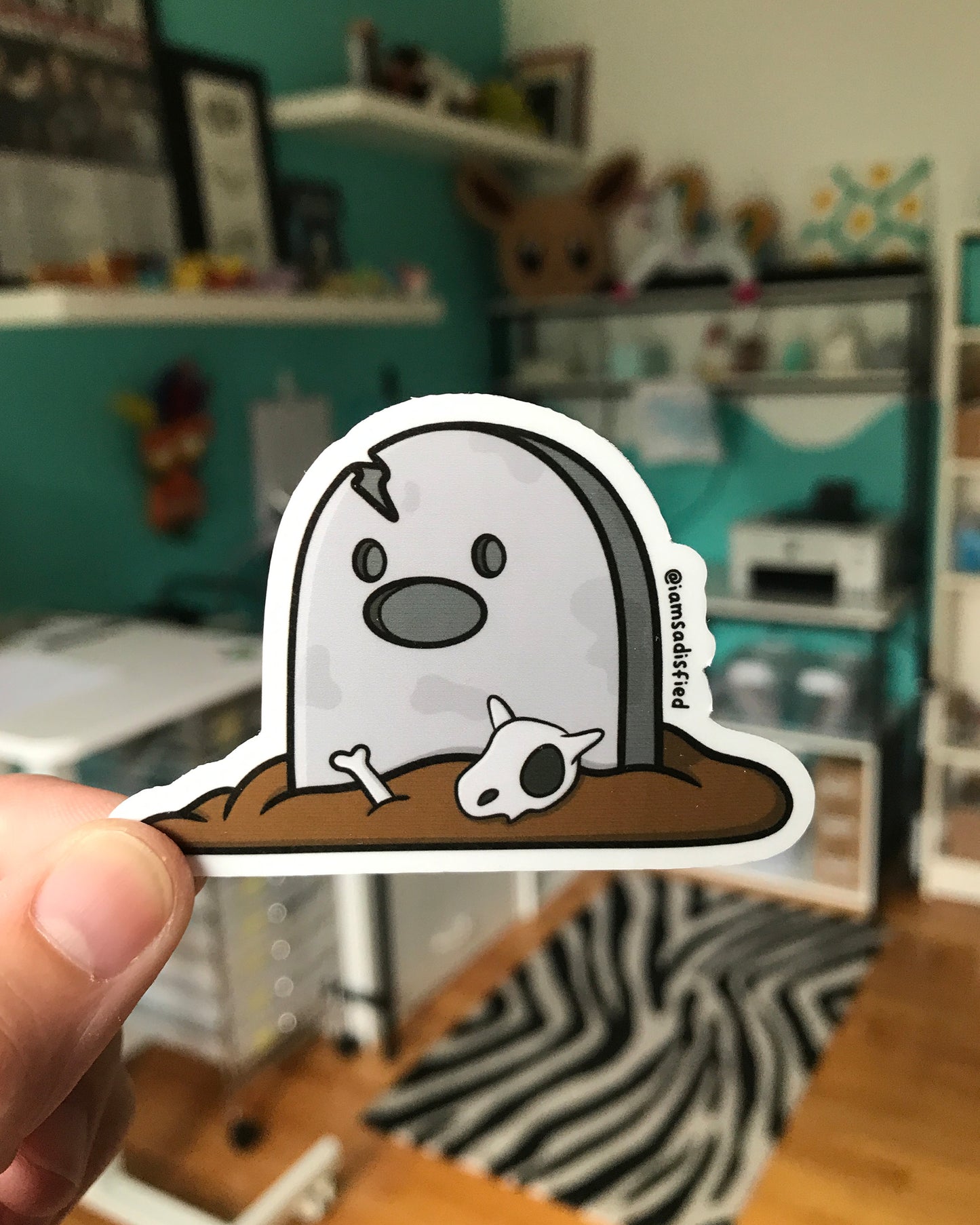 Diglett Gravestone Sticker
