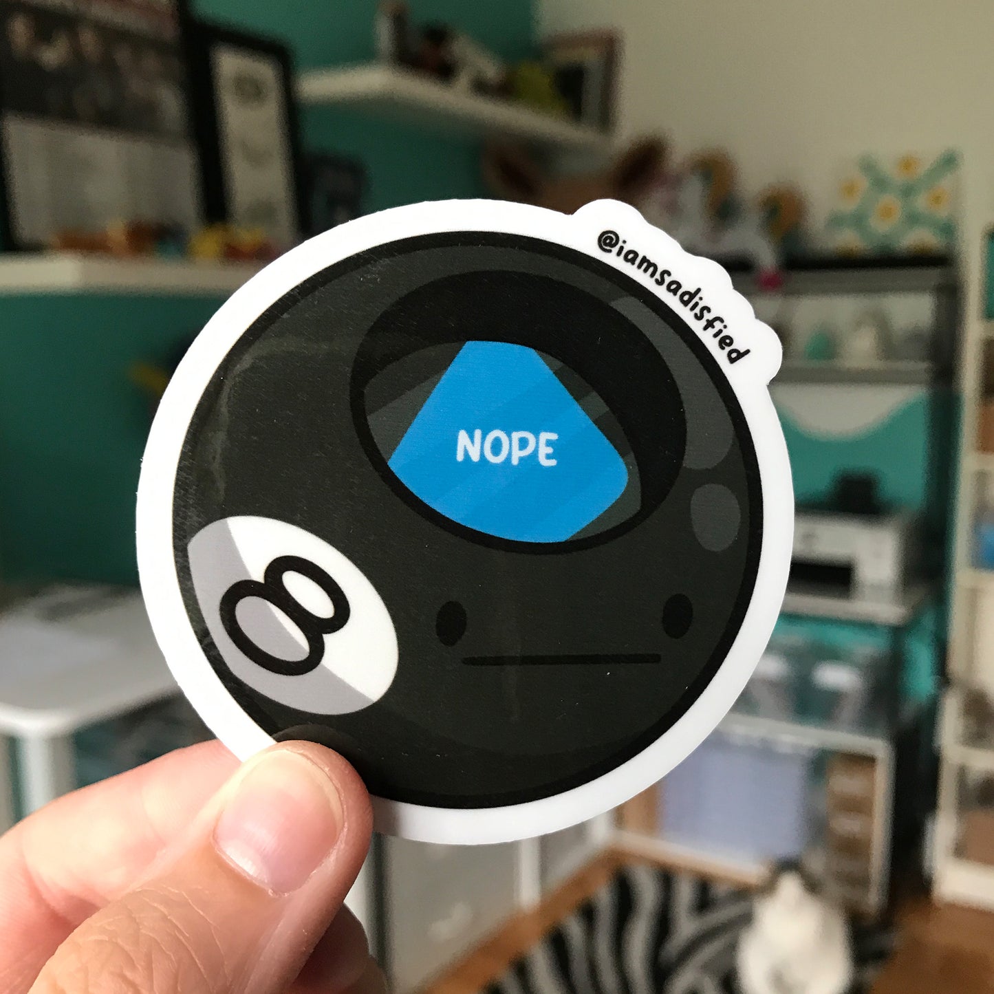 Nope Eight Ball Sticker