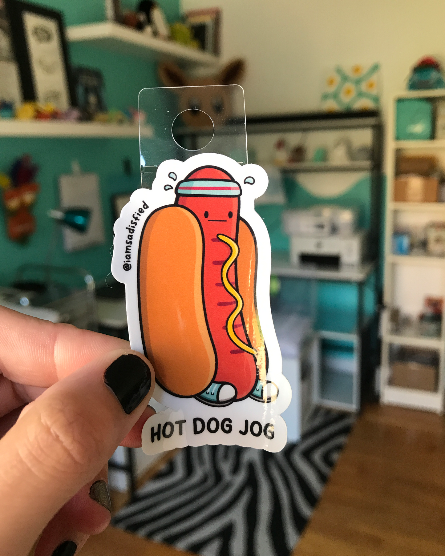 Hot Dog Jog Sticker
