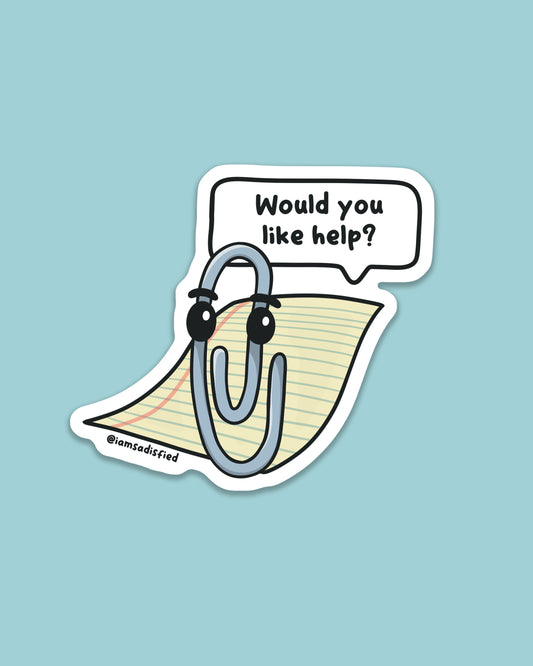 Helpful Paperclip Sticker