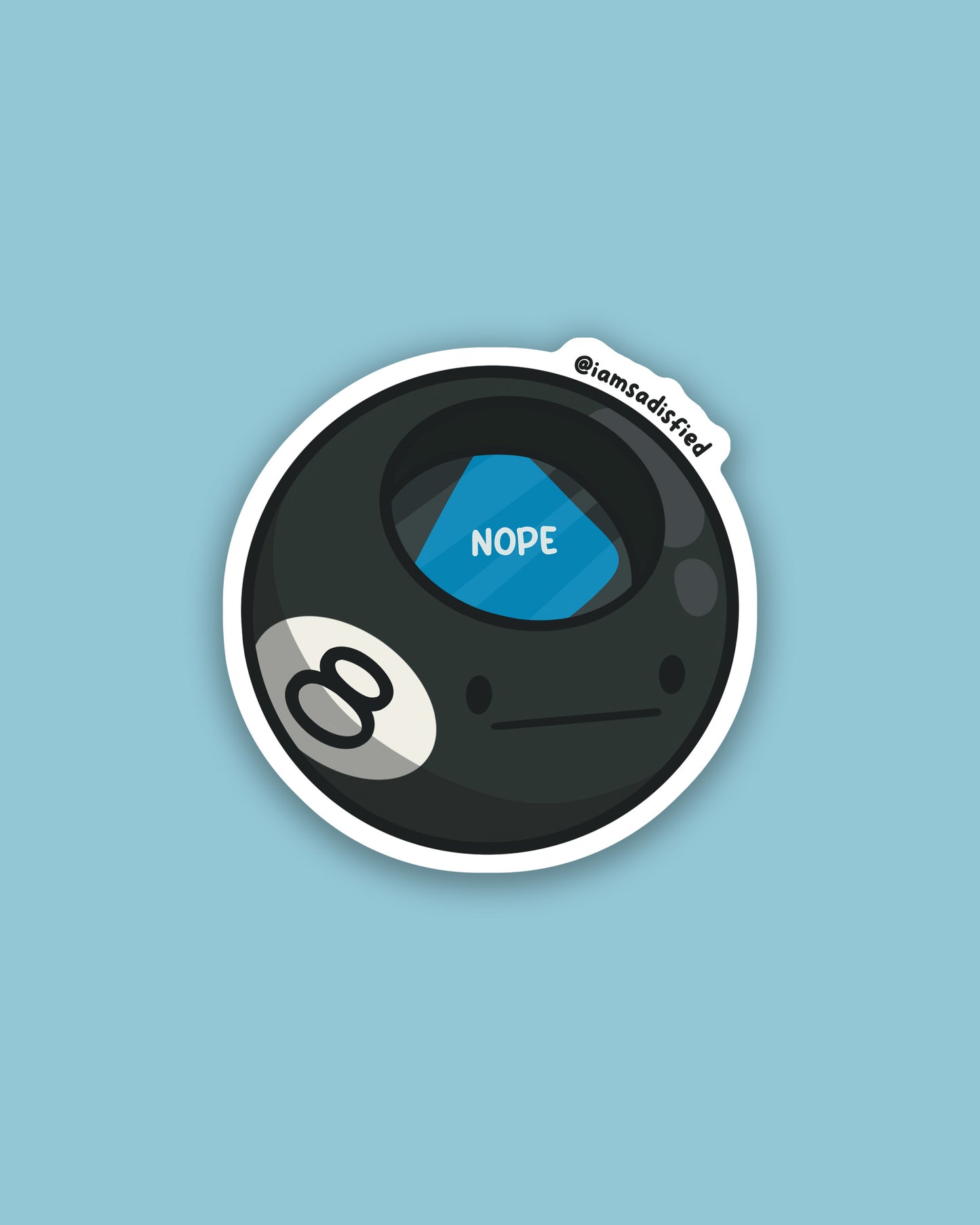 Nope Eight Ball Sticker