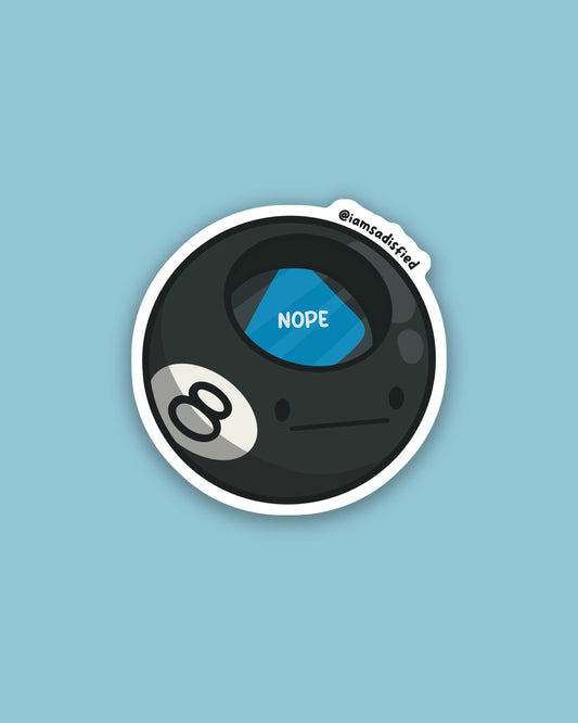 Nope Eight Ball Sticker