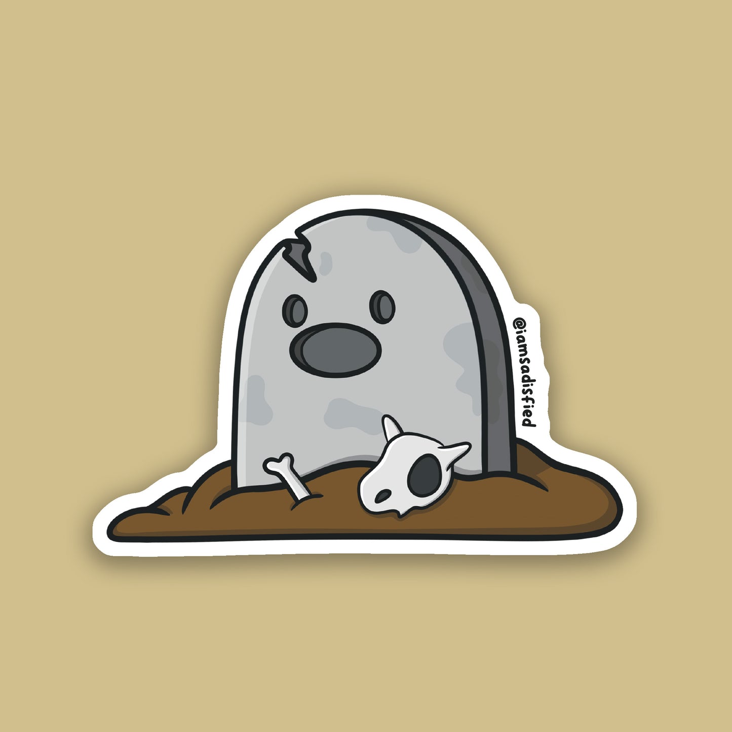 Diglett Gravestone Sticker