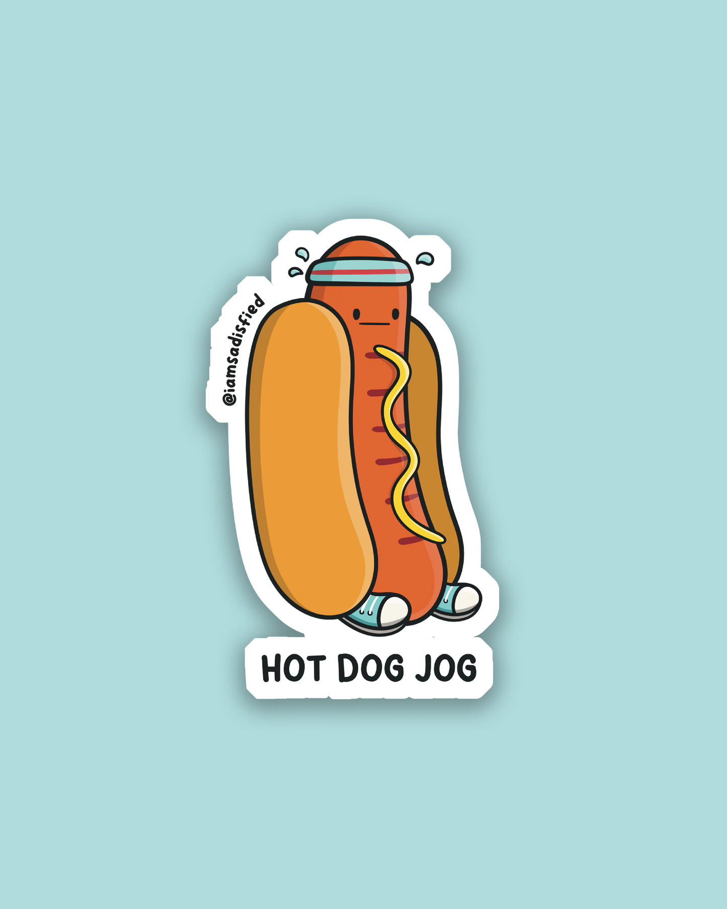 Hot Dog Jog Sticker