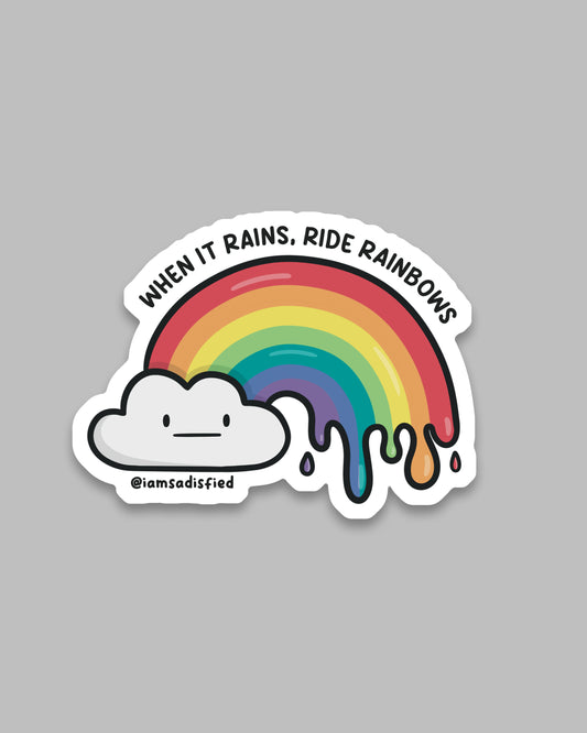 Ride Rainbows Sticker