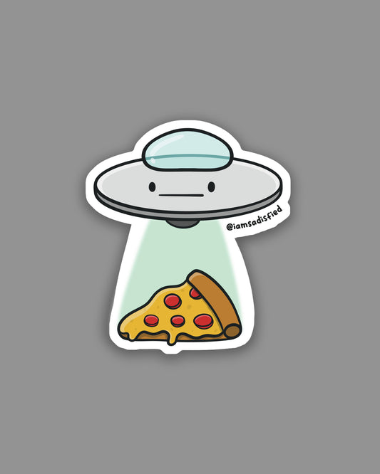 Pizza UFO Sticker