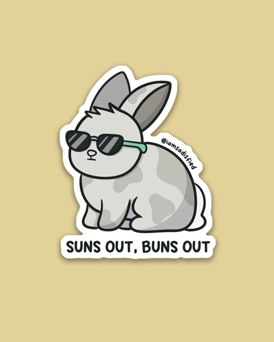Suns Out Buns Out Bunny Sticker