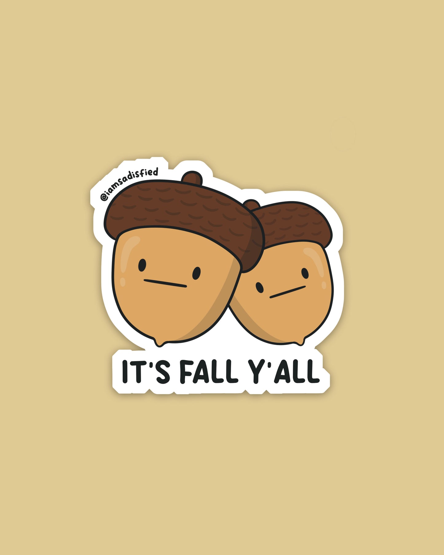It's Fall Y'all Acorn Sticker