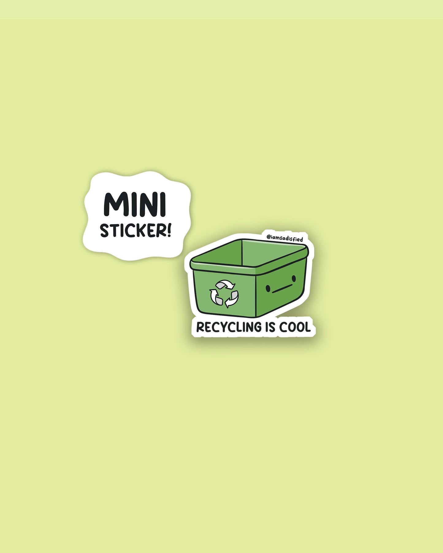 Recycling is Cool Mini Sticker