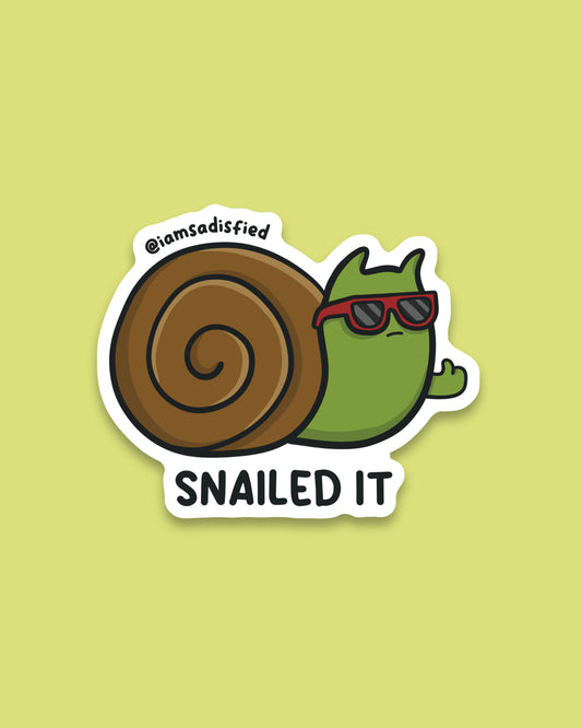 Snailed It Sticker