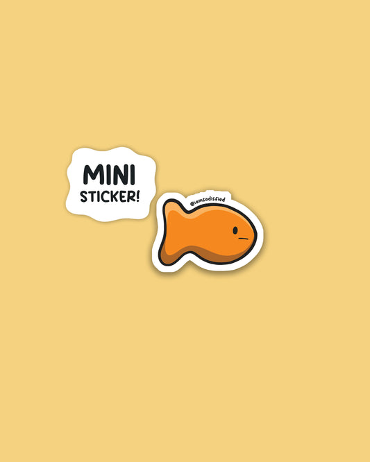 Fish Cheese Cracker Mini Sticker